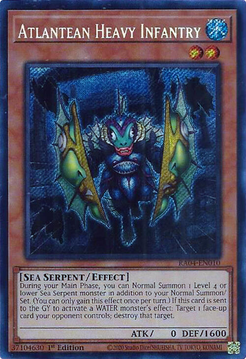 Atlantean Heavy Infantry [RA04-EN010] Secret Rare | Mega City Incorporated