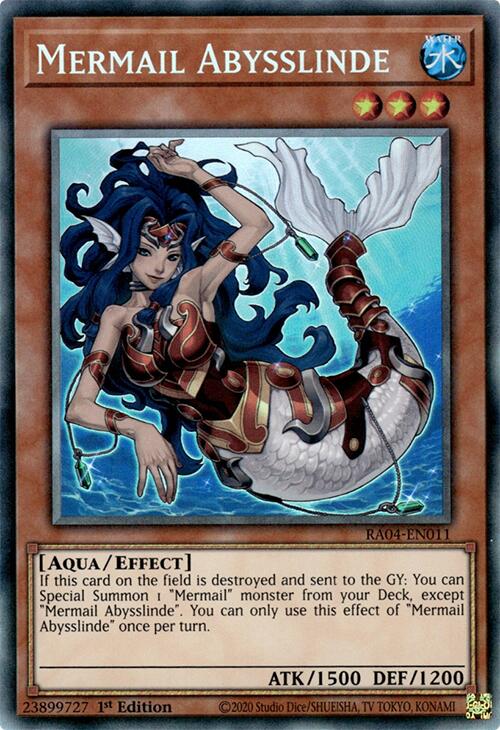 Mermail Abysslinde [RA04-EN011] Prismatic Collector's Rare | Mega City Incorporated