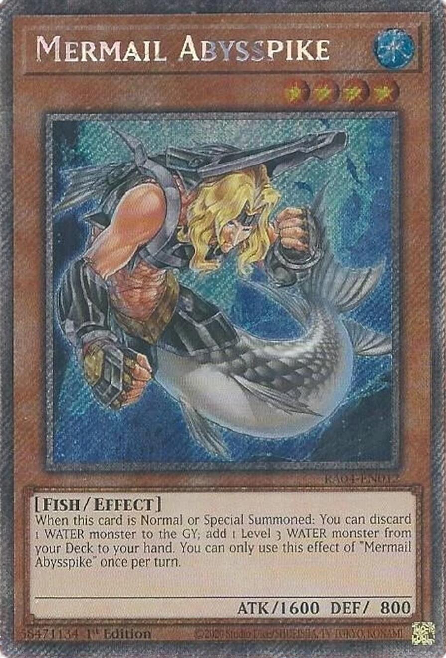 Mermail Abysspike [RA04-EN012] Platinum Secret Rare | Mega City Incorporated