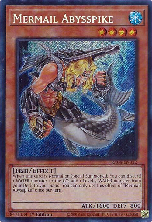 Mermail Abysspike [RA04-EN012] Secret Rare | Mega City Incorporated