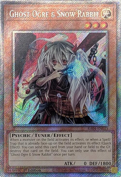 Ghost Ogre & Snow Rabbit [RA04-EN015] Platinum Secret Rare | Mega City Incorporated