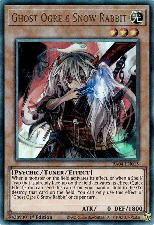 Ghost Ogre & Snow Rabbit [RA04-EN015] Prismatic Ultimate Rare | Mega City Incorporated
