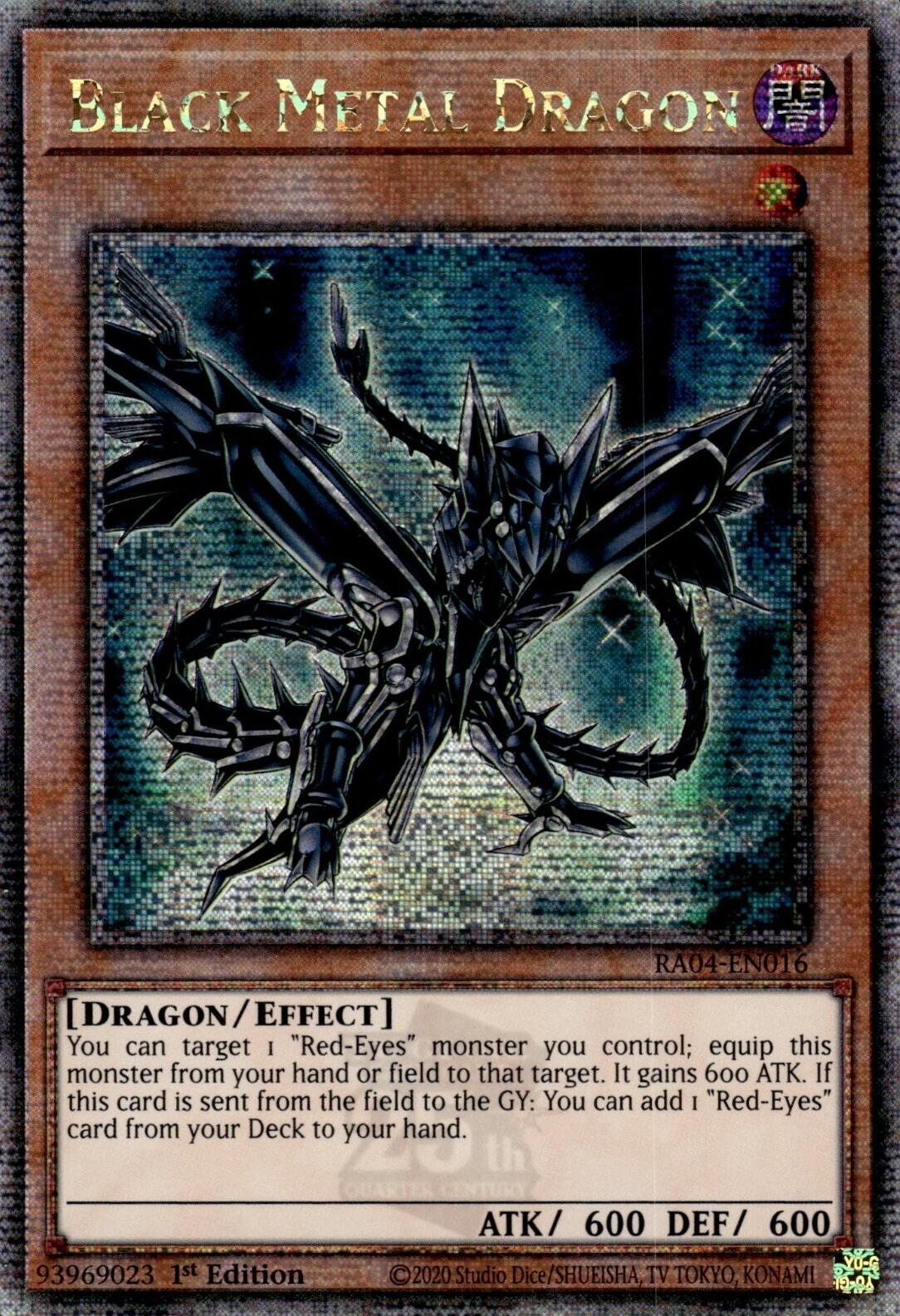 Black Metal Dragon [RA04-EN016] Quarter Century Secret Rare | Mega City Incorporated