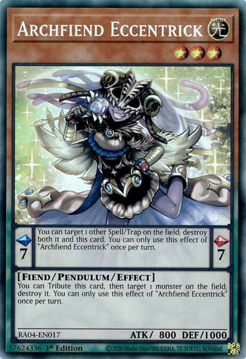Archfiend Eccentrick [RA04-EN017] Prismatic Collector's Rare | Mega City Incorporated