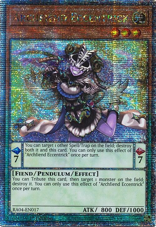 Archfiend Eccentrick [RA04-EN017] Quarter Century Secret Rare | Mega City Incorporated