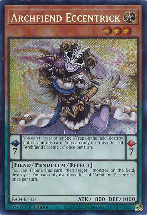 Archfiend Eccentrick [RA04-EN017] Secret Rare | Mega City Incorporated