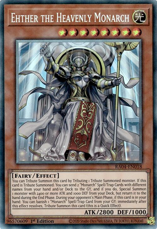 Ehther the Heavenly Monarch [RA04-EN018] Prismatic Collector's Rare | Mega City Incorporated