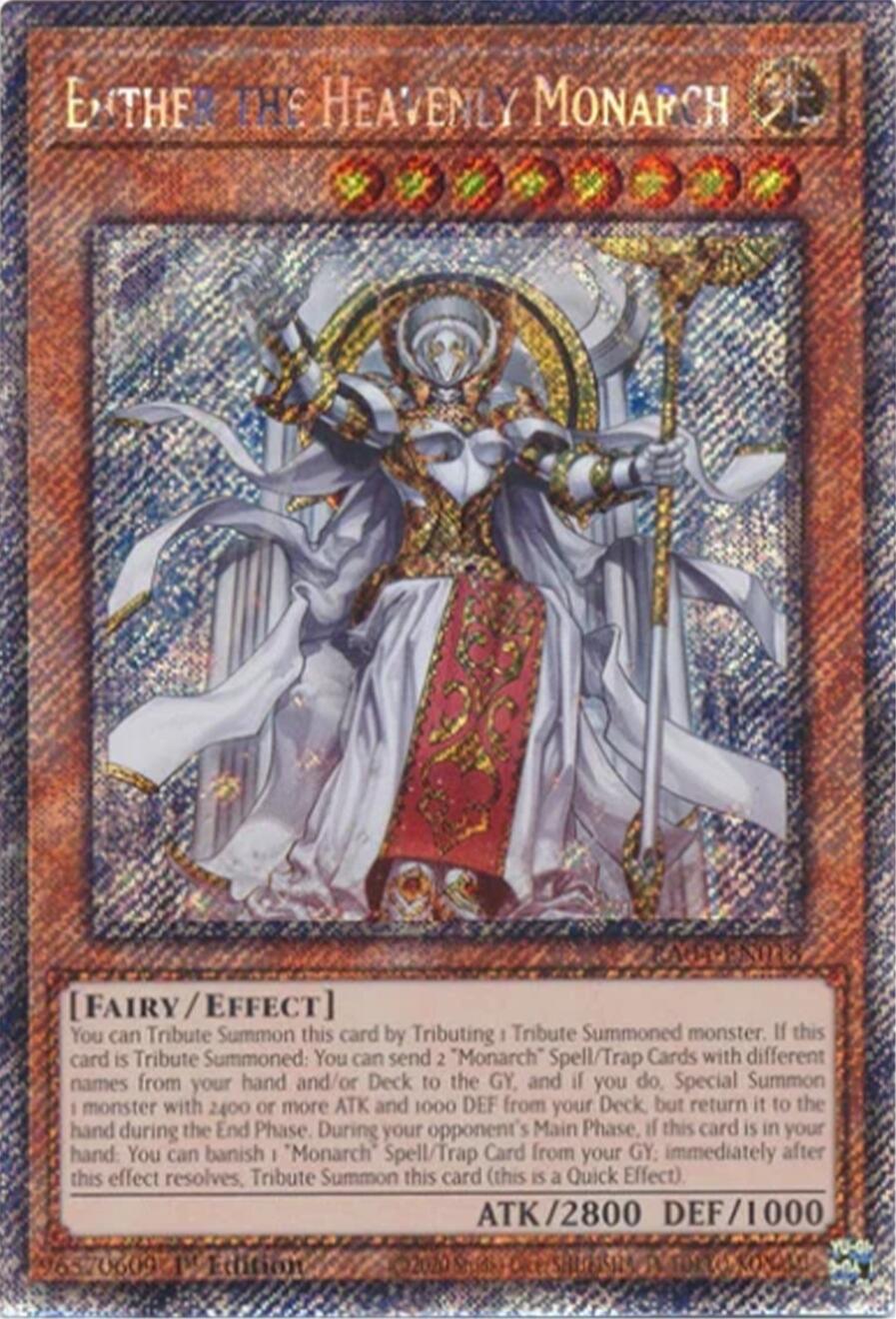 Ehther the Heavenly Monarch [RA04-EN018] Platinum Secret Rare | Mega City Incorporated