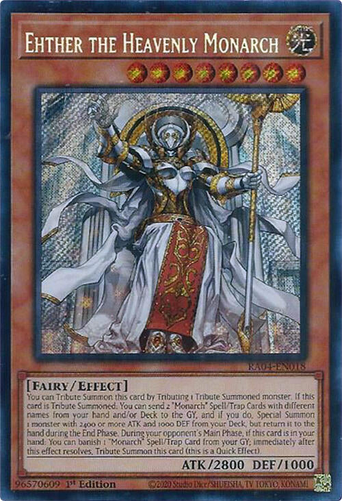 Ehther the Heavenly Monarch [RA04-EN018] Secret Rare | Mega City Incorporated