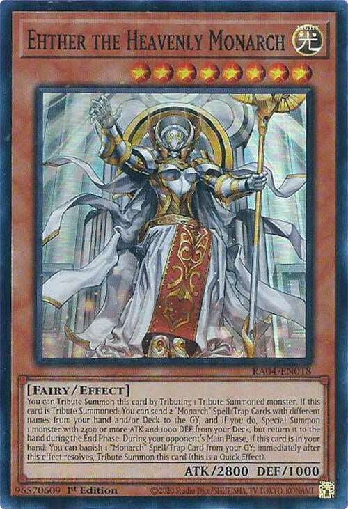 Ehther the Heavenly Monarch [RA04-EN018] Super Rare | Mega City Incorporated