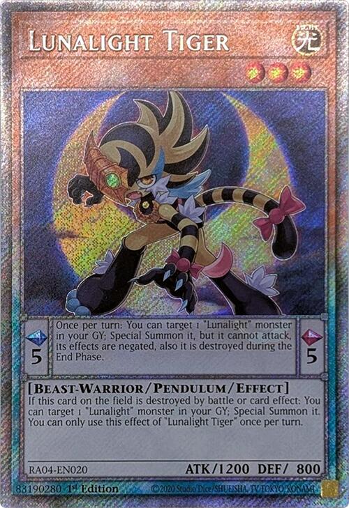 Lunalight Tiger [RA04-EN020] Platinum Secret Rare | Mega City Incorporated