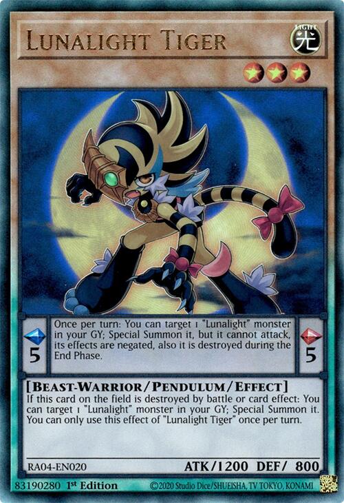 Lunalight Tiger [RA04-EN020] Prismatic Ultimate Rare | Mega City Incorporated