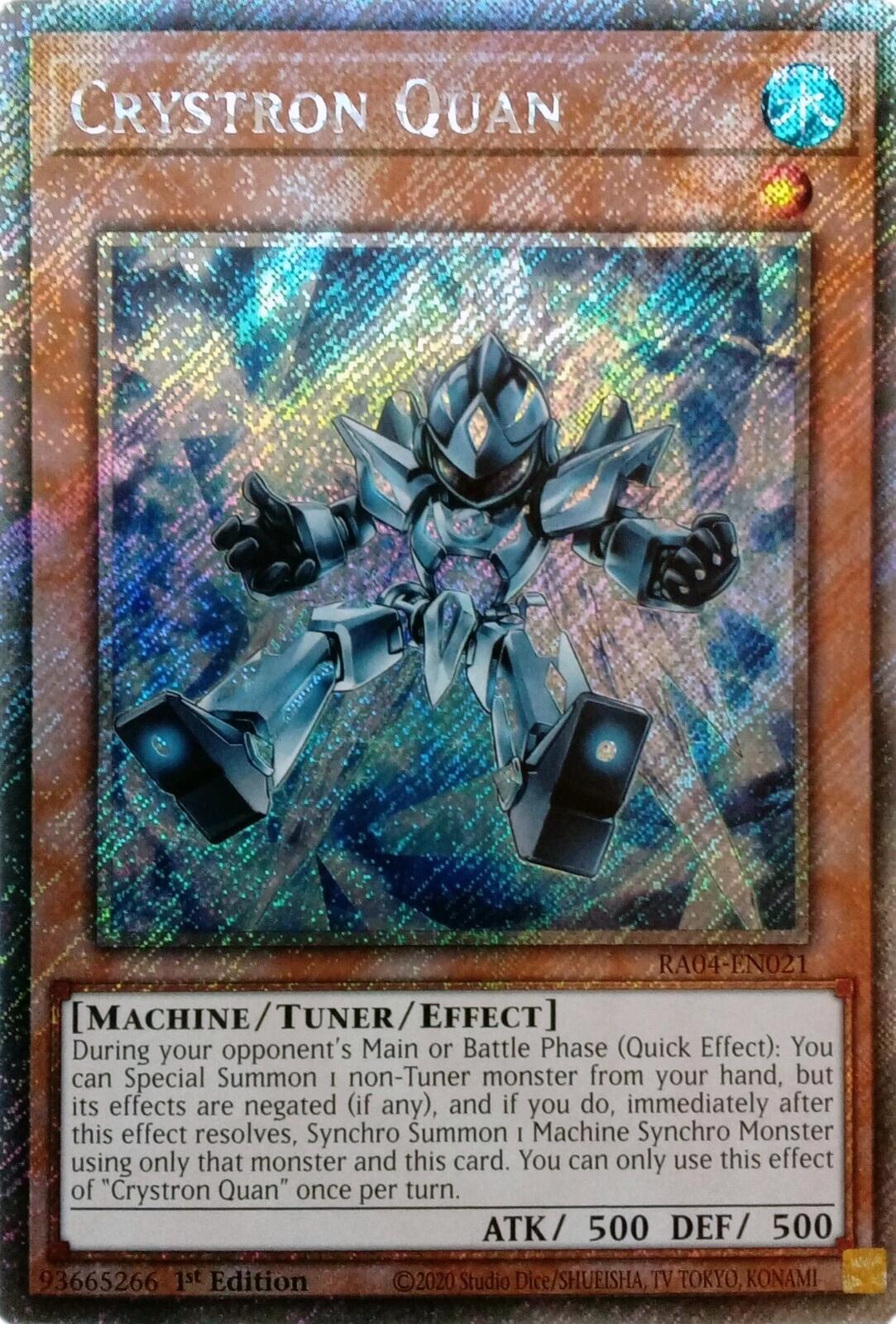 Crystron Quan [RA04-EN021] Platinum Secret Rare | Mega City Incorporated