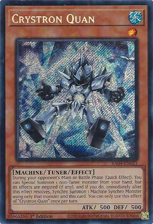 Crystron Quan [RA04-EN021] Secret Rare | Mega City Incorporated