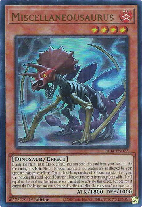 Miscellaneousaurus [RA04-EN022] Ultra Rare | Mega City Incorporated