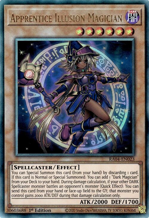 Apprentice Illusion Magician [RA04-EN023] Prismatic Ultimate Rare | Mega City Incorporated