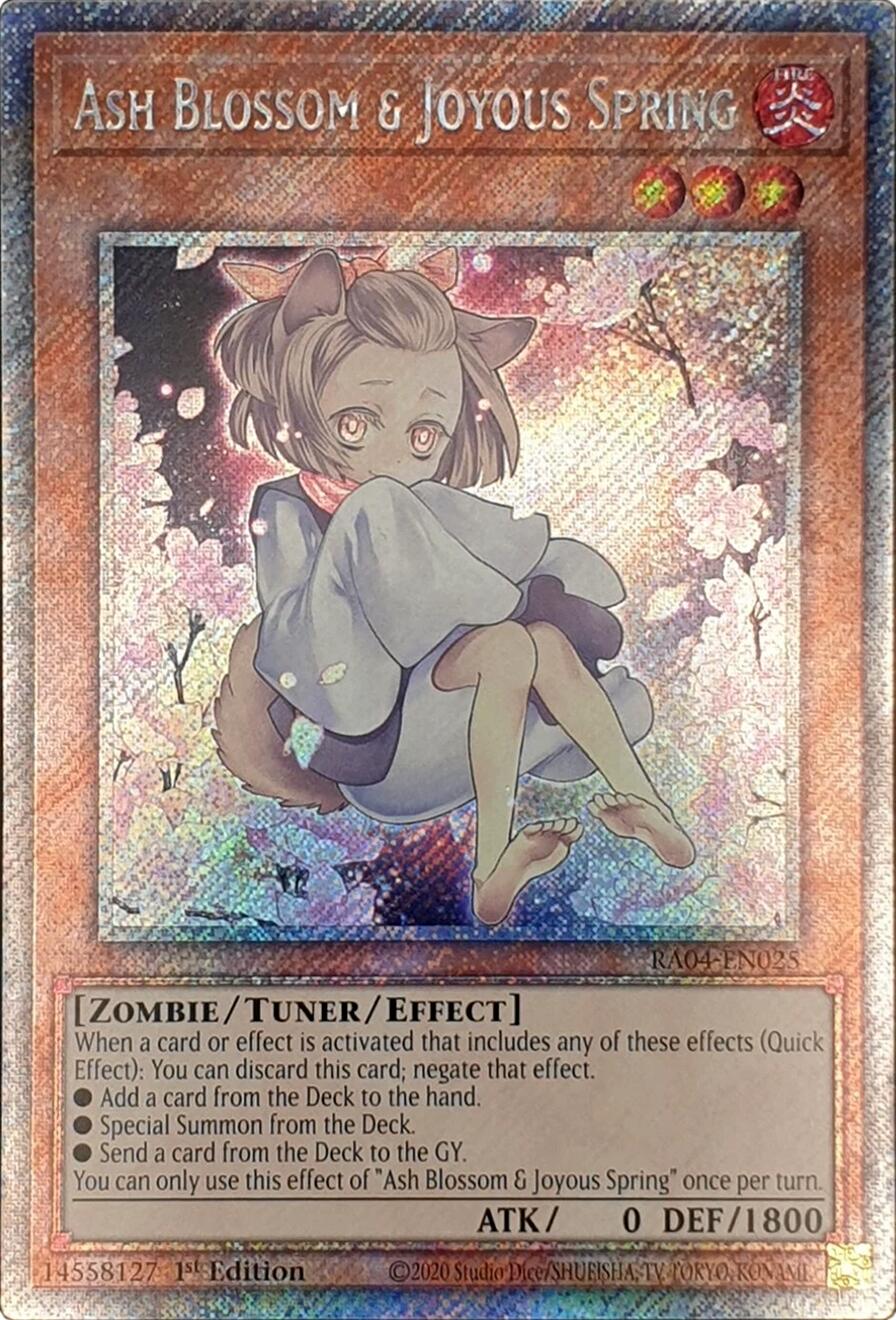 Ash Blossom & Joyous Spring (Alternate Art) [RA04-EN025] Platinum Secret Rare | Mega City Incorporated