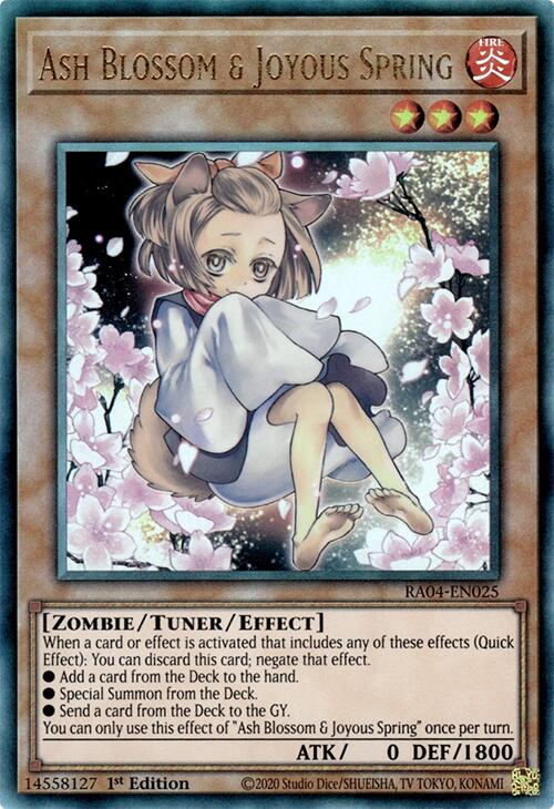 Ash Blossom & Joyous Spring (Alternate Art) [RA04-EN025] Prismatic Ultimate Rare | Mega City Incorporated