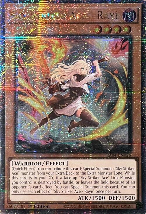 Sky Striker Ace - Raye (New Art) [RA04-EN026] Quarter Century Secret Rare | Mega City Incorporated