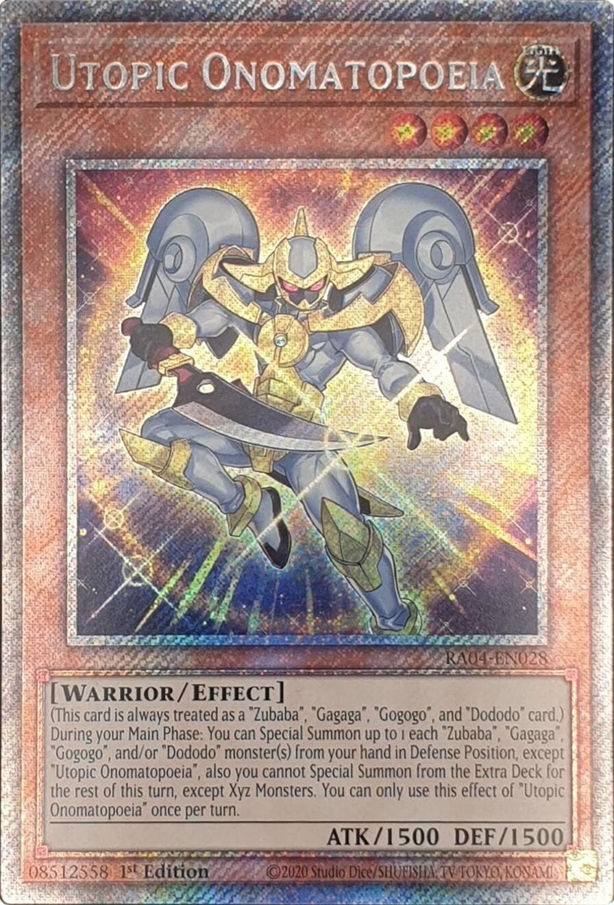 Utopic Onomatopoeia [RA04-EN028] Platinum Secret Rare | Mega City Incorporated