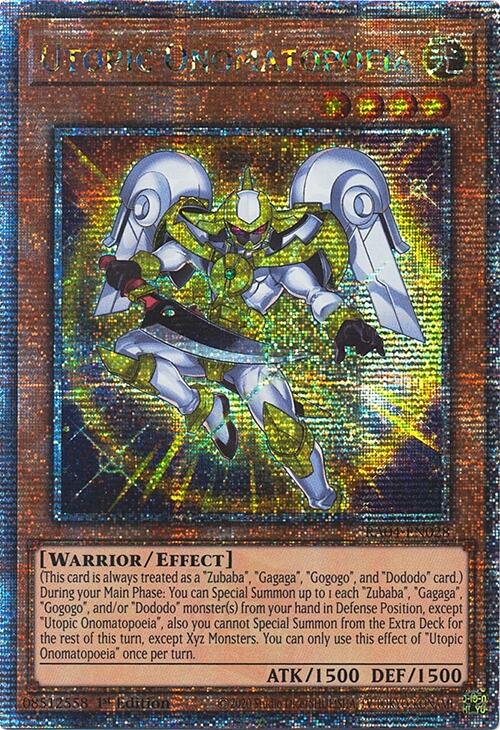 Utopic Onomatopoeia [RA04-EN028] Quarter Century Secret Rare | Mega City Incorporated