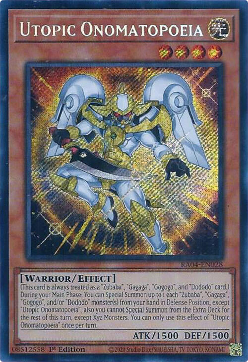 Utopic Onomatopoeia [RA04-EN028] Secret Rare | Mega City Incorporated
