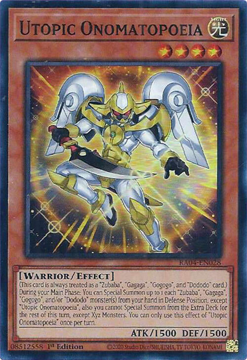 Utopic Onomatopoeia [RA04-EN028] Super Rare | Mega City Incorporated