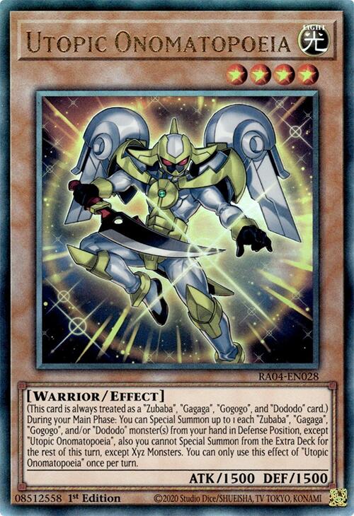 Utopic Onomatopoeia [RA04-EN028] Ultimate Rare | Mega City Incorporated