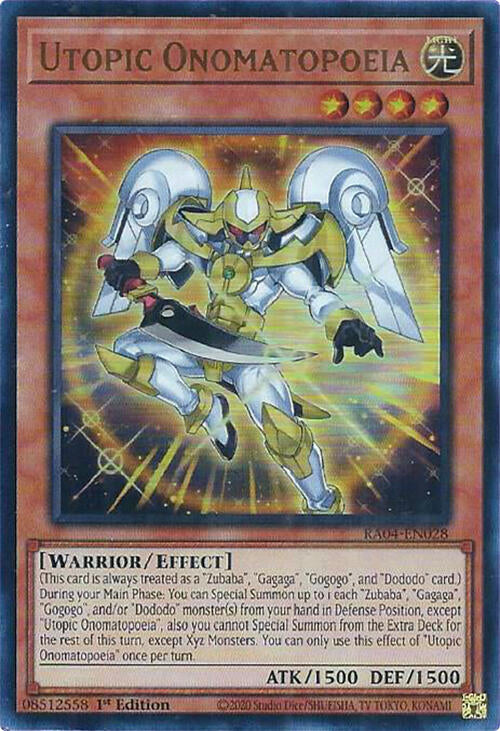 Utopic Onomatopoeia [RA04-EN028] Ultra Rare | Mega City Incorporated