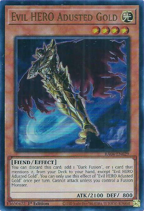 Evil HERO Adusted Gold [RA04-EN029] Ultra Rare | Mega City Incorporated