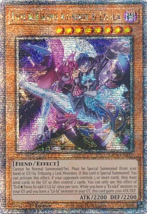 EvilTwins Ki-sikil & Lil-la [RA04-EN037] Quarter Century Secret Rare | Mega City Incorporated