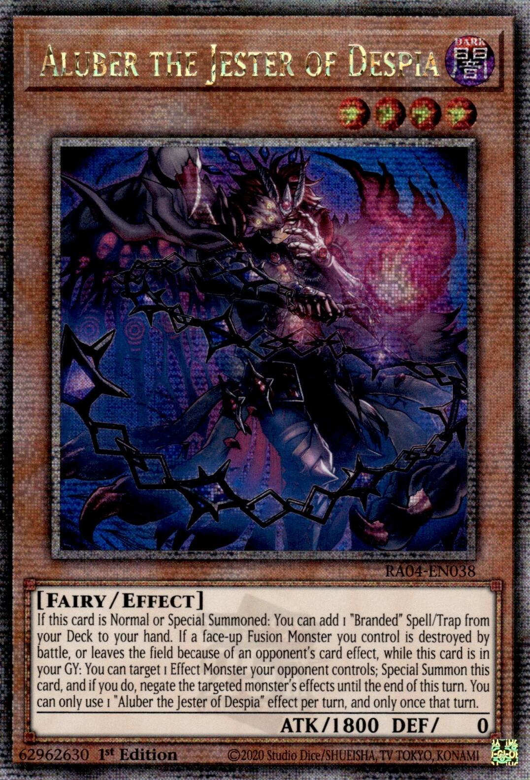 Aluber the Jester of Despia (New Art) [RA04-EN038] Quarter Century Secret Rare | Mega City Incorporated