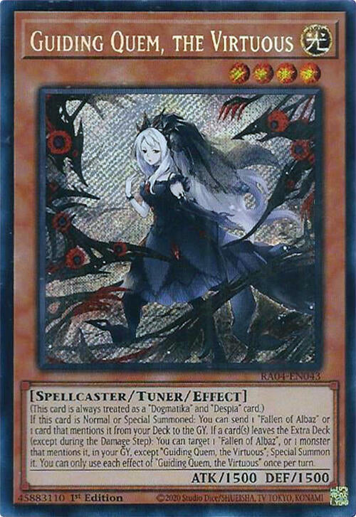 Guiding Quem, the Virtuous [RA04-EN043] Secret Rare | Mega City Incorporated