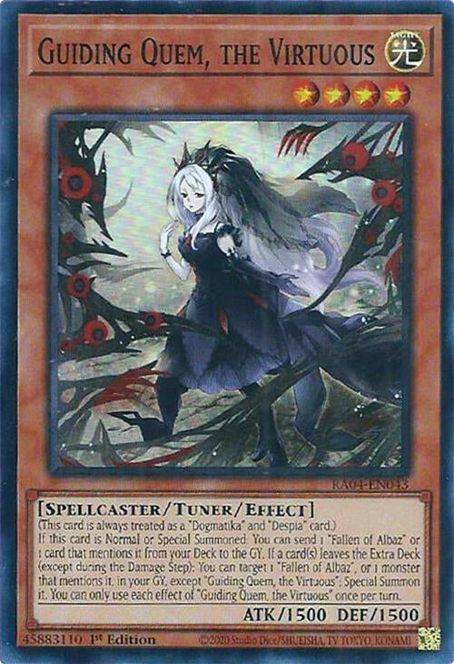 Guiding Quem, the Virtuous [RA04-EN043] Super Rare | Mega City Incorporated