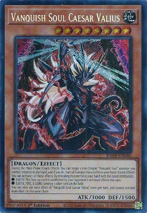 Vanquish Soul Caesar Valius [RA04-EN046] Secret Rare | Mega City Incorporated