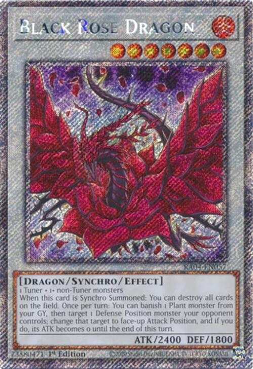 Black Rose Dragon [RA04-EN057] Platinum Secret Rare | Mega City Incorporated