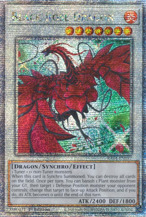 Black Rose Dragon (Alternate Art) [RA04-EN057] Quarter Century Secret Rare | Mega City Incorporated