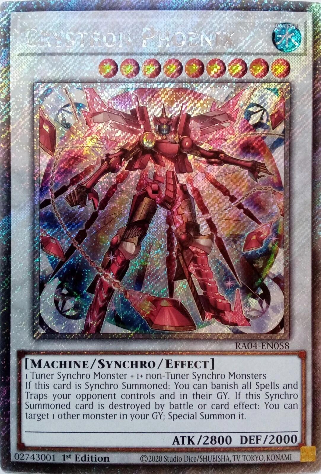 Crystron Phoenix [RA04-EN058] Platinum Secret Rare | Mega City Incorporated