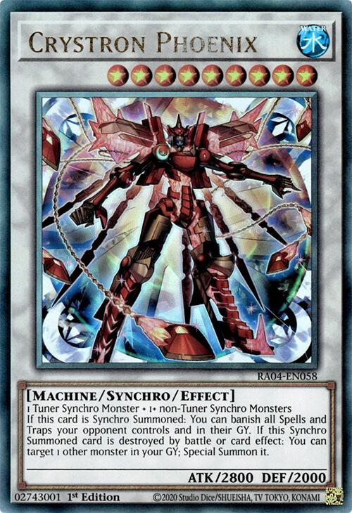 Crystron Phoenix [RA04-EN058] Prismatic Ultimate Rare | Mega City Incorporated