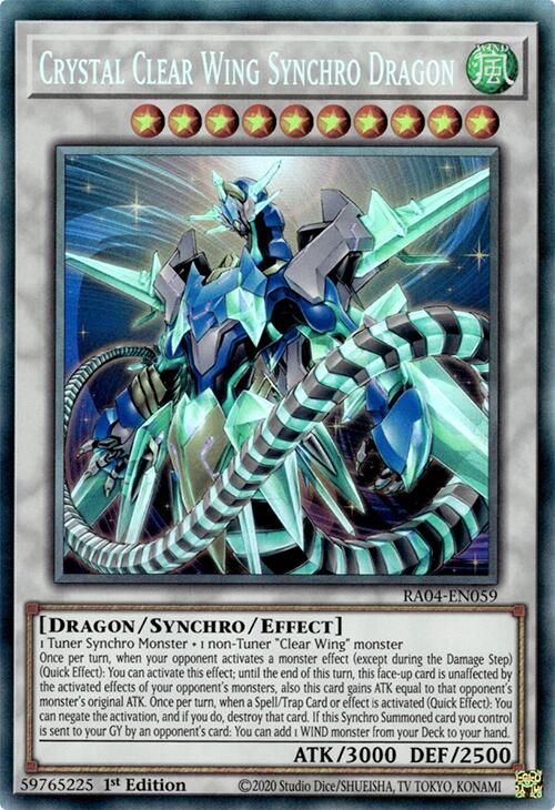 Crystal Clear Wing Synchro Dragon [RA04-EN059] Collector's Rare | Mega City Incorporated