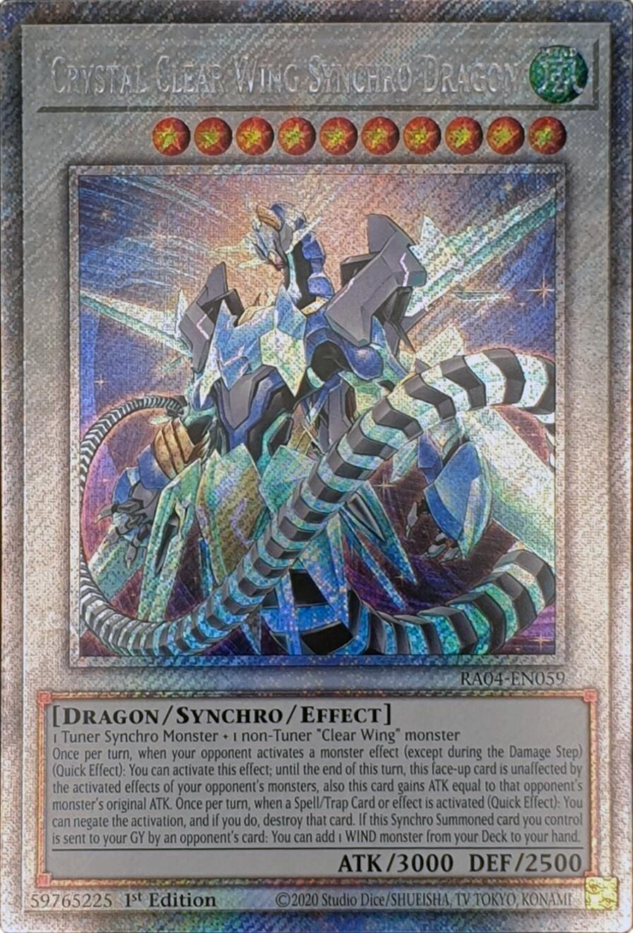 Crystal Clear Wing Synchro Dragon [RA04-EN059] Platinum Secret Rare | Mega City Incorporated