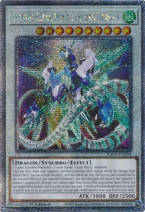 Crystal Clear Wing Synchro Dragon [RA04-EN059] Quarter Century Secret Rare | Mega City Incorporated