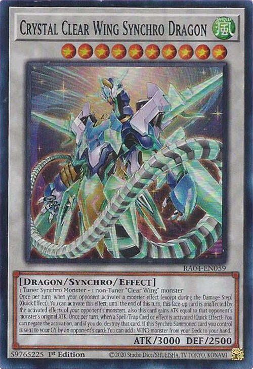 Crystal Clear Wing Synchro Dragon [RA04-EN059] Super Rare | Mega City Incorporated