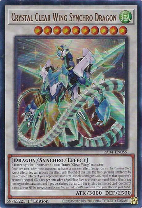 Crystal Clear Wing Synchro Dragon [RA04-EN059] Ultra Rare | Mega City Incorporated