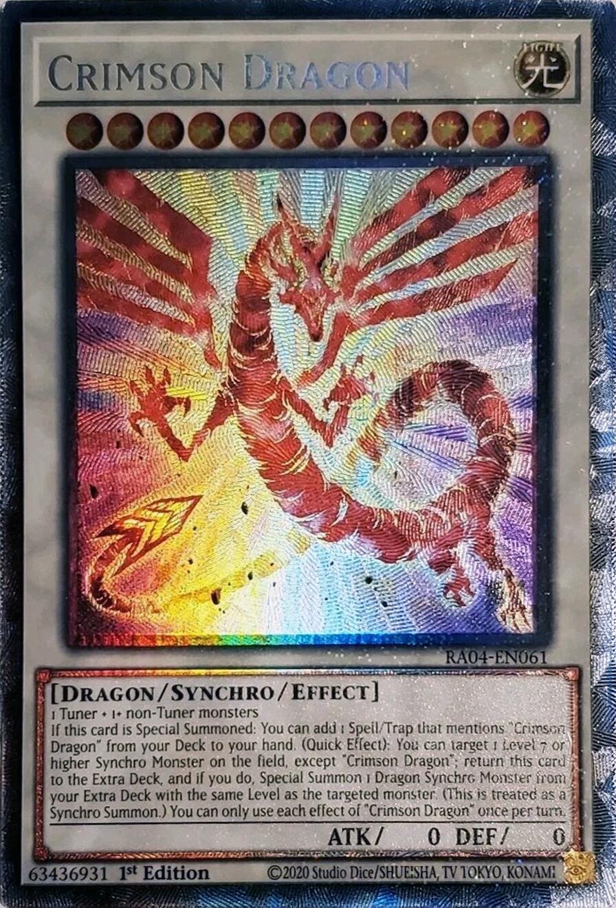 Crimson Dragon (card) [RA04-EN061] Prismatic Collector's Rare | Mega City Incorporated