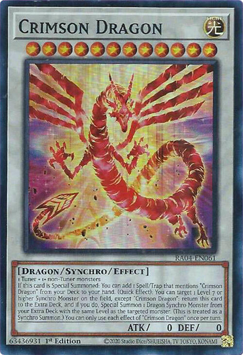 Crimson Dragon (card) [RA04-EN061] Super Rare | Mega City Incorporated