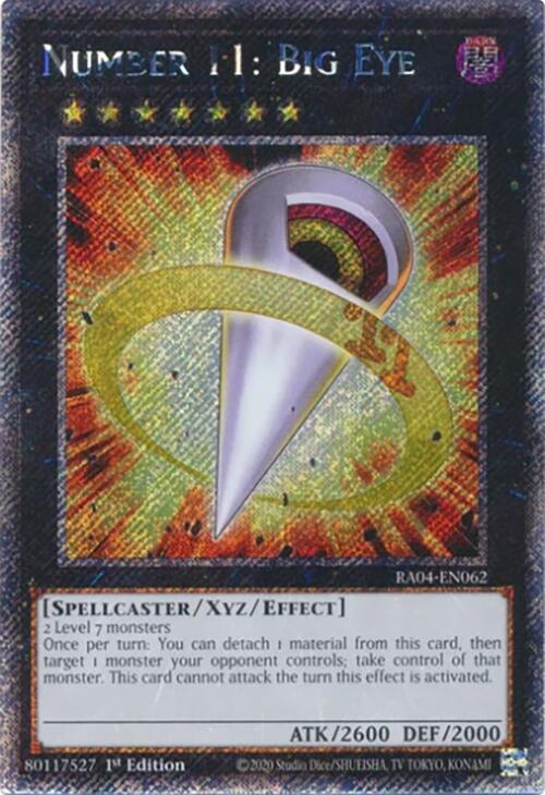 Number 11: Big Eye [RA04-EN062] Platinum Secret Rare | Mega City Incorporated