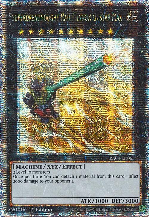 Superdreadnought Rail Cannon Gustav Max [RA04-EN063] Quarter Century Secret Rare | Mega City Incorporated