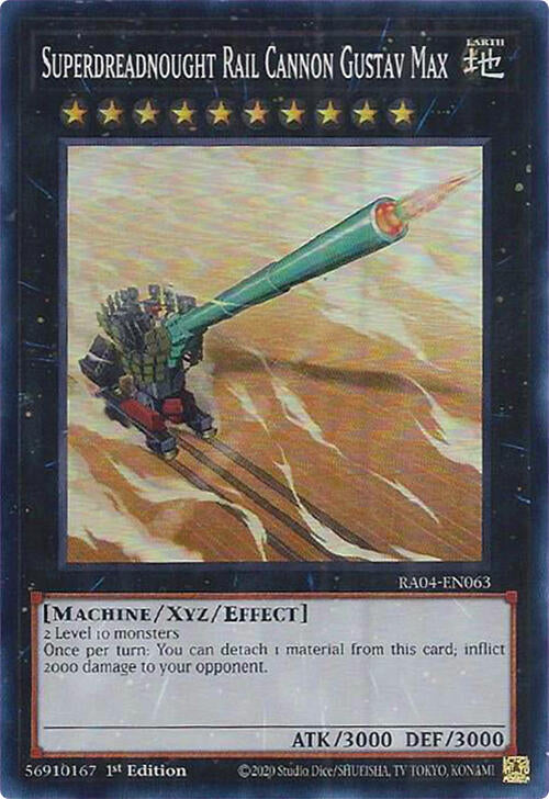 Superdreadnought Rail Cannon Gustav Max [RA04-EN063] Super Rare | Mega City Incorporated