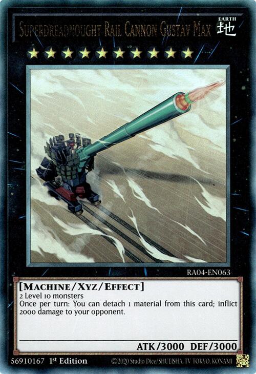 Superdreadnought Rail Cannon Gustav Max [RA04-EN063] Prismatic Ultimate Rare | Mega City Incorporated